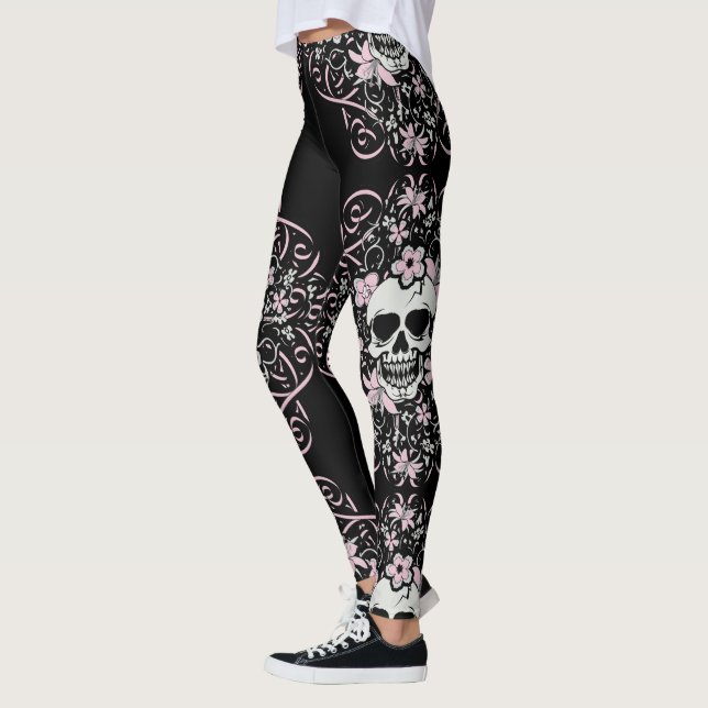 Girly Vintager Schädel Leggings (Links)