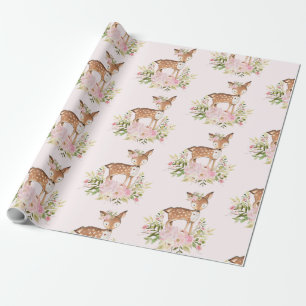 Girly Waldwaldrotwild-Babyparty-Geburtstag Geschenkpapier