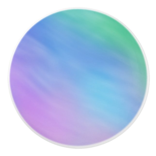 Girly weicher Regenbogen-Himmel Keramikknauf (Vorderseite)