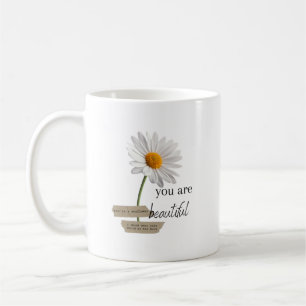 Girly White Daisy Blume Vintag Coffee Tasse