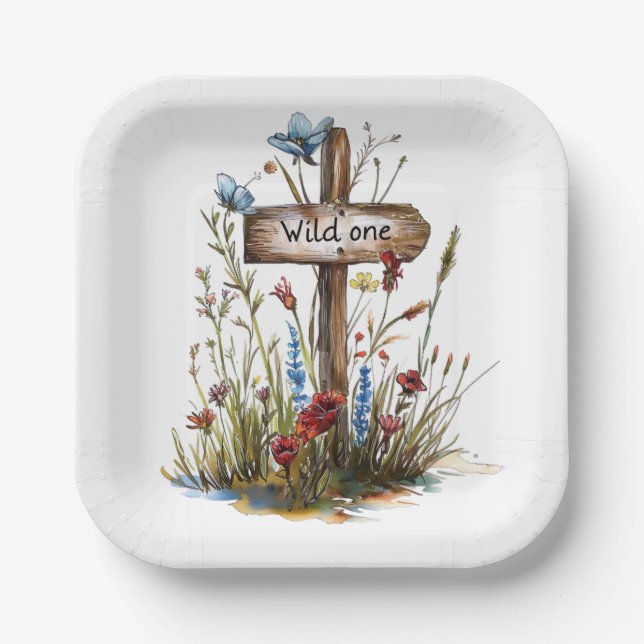 Girly Wild One Paper Tellers Pappteller (Vorderseite)