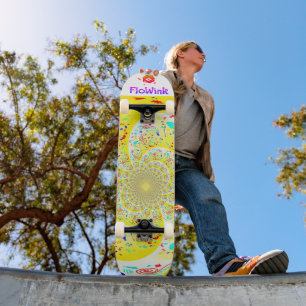 Girly Yellow Abstrakt Skateboard