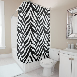 Girly Zebra Stripes Pattern Duschvorhang