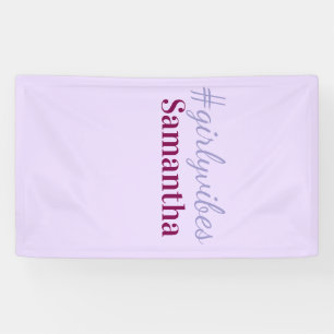 Girlyvibes Hashtag helllila rosa weibliche Vibes Banner