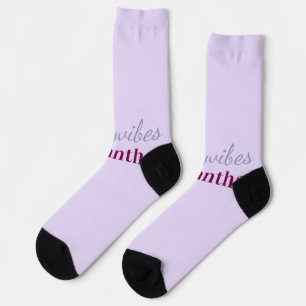 Girlyvibes Hashtag helllila rosa weibliche Vibes Socken