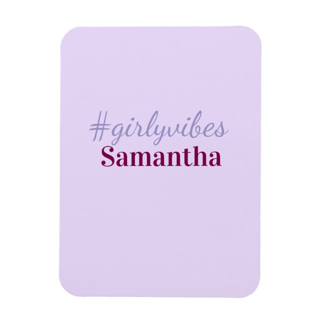 Girlyvibes Hashtag hellrosa weibliche Vibes Magnet (Vertikal)