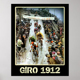 Giro 1912 Vintag Radsportfans Poster