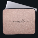 Giro Modern Script Rosa Rose Gold Glitzer Sparkle Laptopschutzhülle<br><div class="desc">Modernes Drehbuch Rosa Rose Gold Glitzer Sparkle Computerschlacke</div>