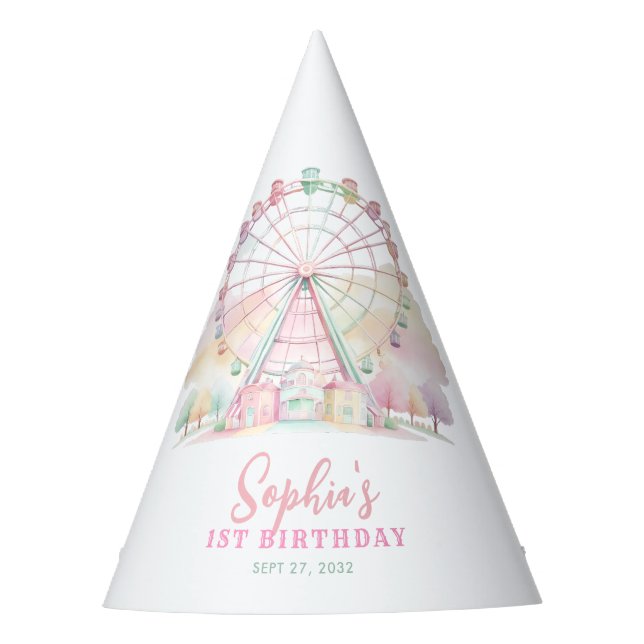 Giro Pastel Colour Carnival Circus Kindergeburtsta Partyhütchen (Vorderseite)