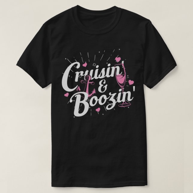 Giro Trip Cruisin Boozin Funny Cruisi T-Shirt (Design vorne)