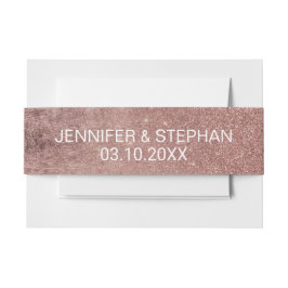 Girona Modern Rose Gold Glitzer Foil Bly Band