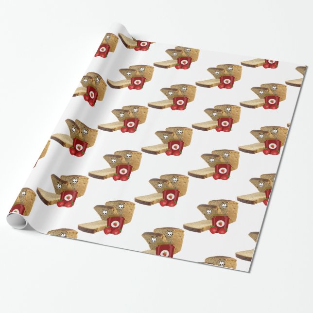 Giropapier, Erdbeermarmelade, Toast Geschenkpapier (Ungerollt)