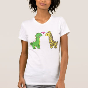 Girraffe und Dino-Liebe T-Shirt