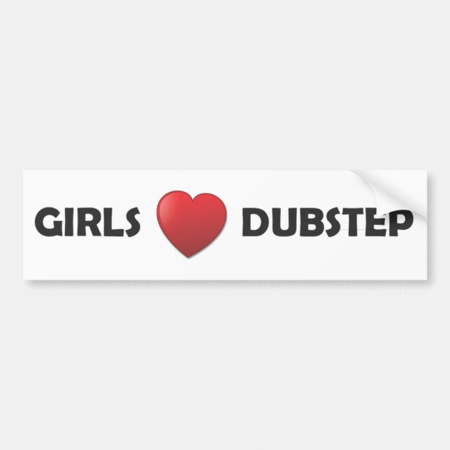 Girsl Herz Dubstep Autoaufkleber (Vorne)