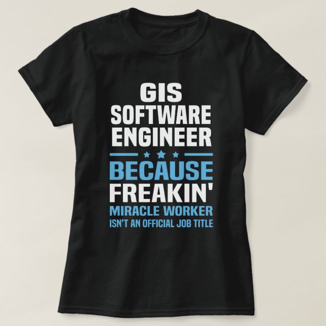GIS Software Engineer T-Shirt (Design vorne)