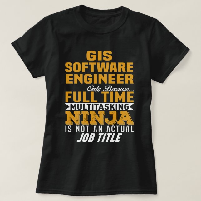 GIS Software Engineer T-Shirt (Design vorne)