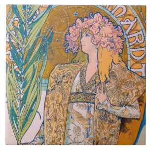 Gismonda, Sarah Bernhardt, Mucha Fliese