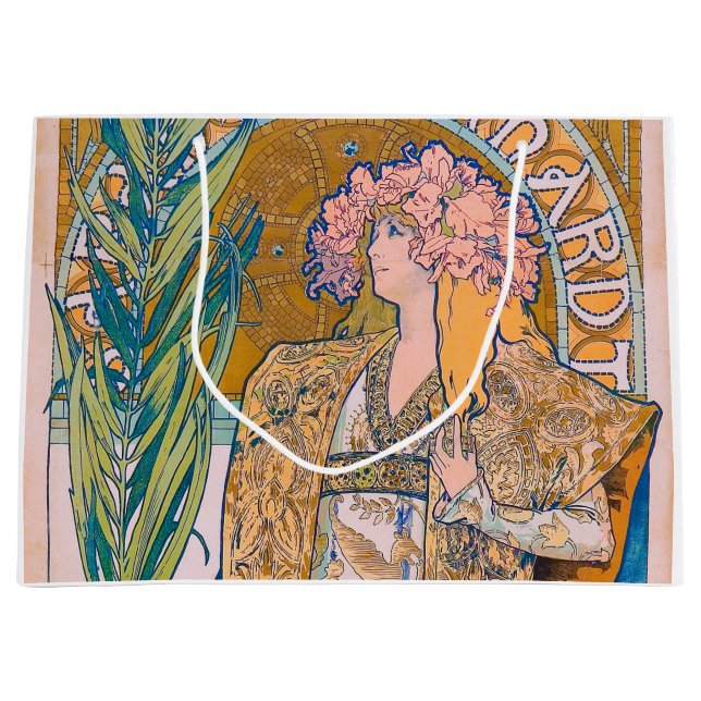 Gismonda, Sarah Bernhardt, Mucha Große Geschenktüte (Vorderseite)
