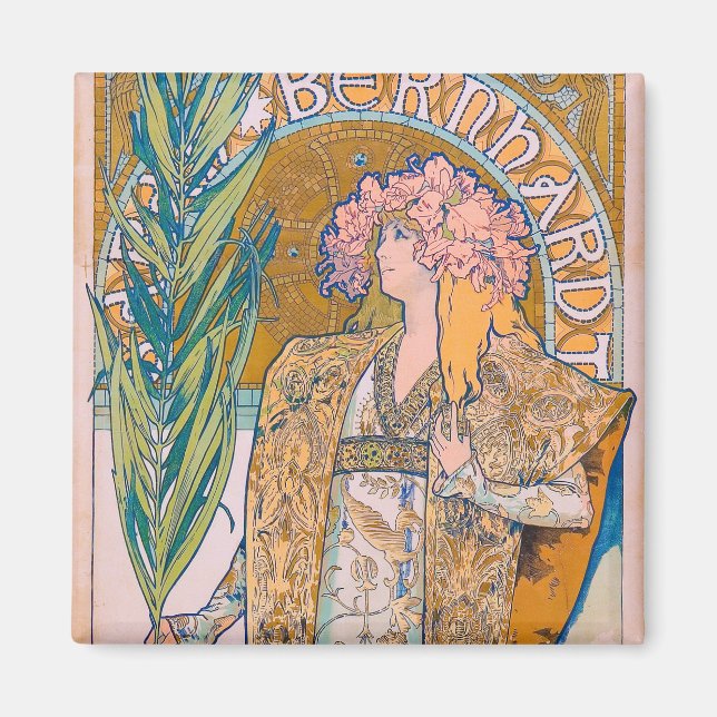 Gismonda, Sarah Bernhardt, Mucha Magnet (Vorne)