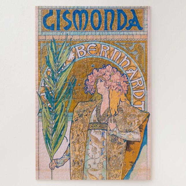 Gismonda, Sarah Bernhardt, Mucha Puzzle (Vertikal)
