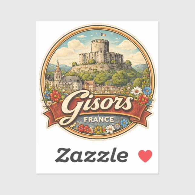 Gisors Frankreich Aufkleber (Blatt)