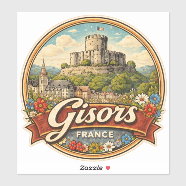 Gisors Frankreich Aufkleber (Blatt)