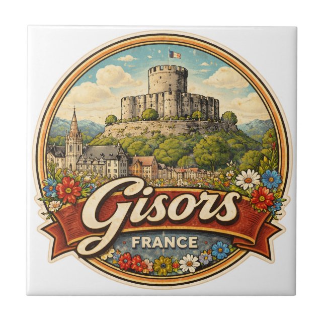 Gisors Frankreich Fliese (Vorderseite)