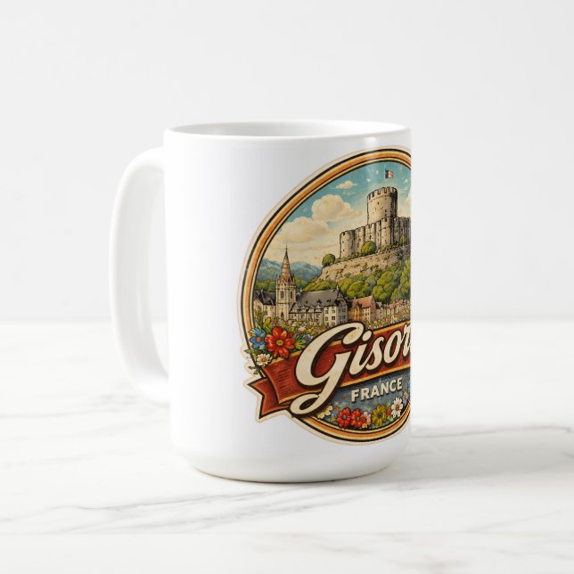 Gisors Frankreich Kaffeetasse (Vorderseite Links)