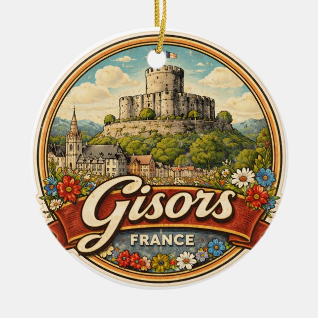 Gisors Frankreich Keramik Ornament (Vorne)