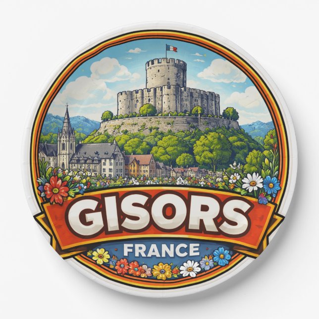 Gisors Frankreich  Pappteller (Vorderseite)