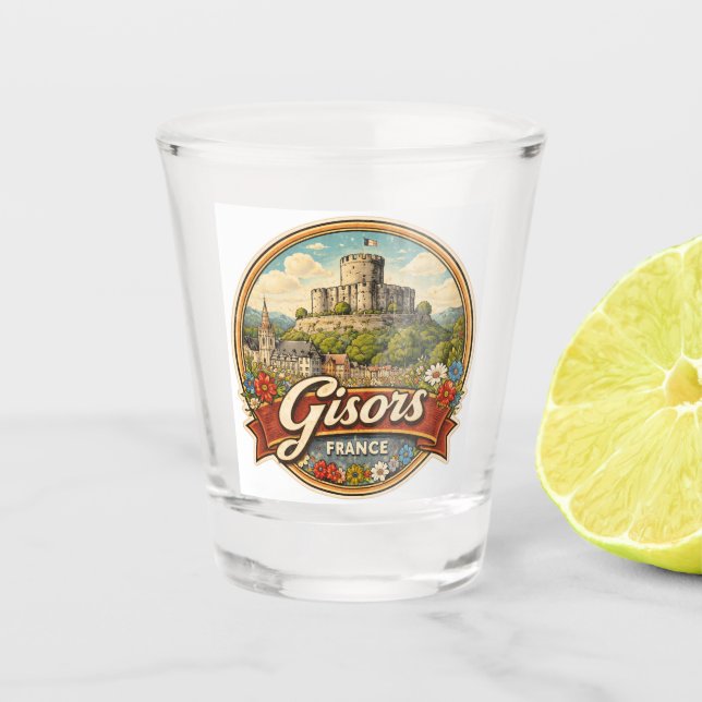Gisors Frankreich Schnapsglas (Vorderseite)