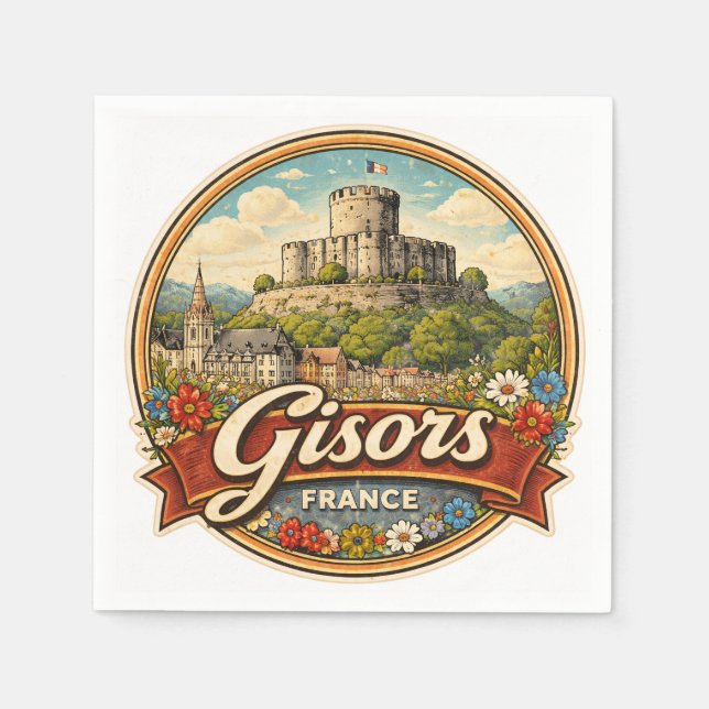 Gisors Frankreich Serviette (Vorderseite)