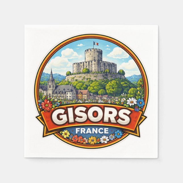 Gisors Frankreich  Serviette (Vorderseite)