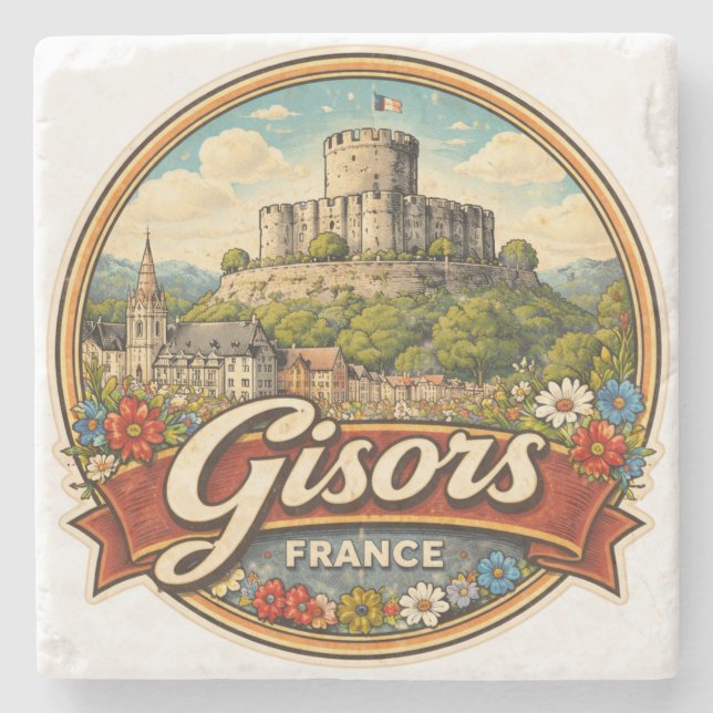 Gisors Frankreich Steinuntersetzer (Vorderseite)