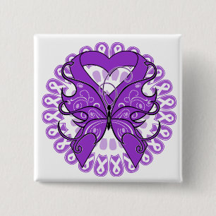 GIST Krebs Butterfly Circle of Ribbons Button