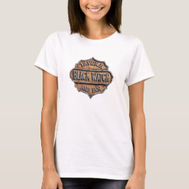 Gistressed Metal Sign für Black Watch Tavern & Inn T-Shirt