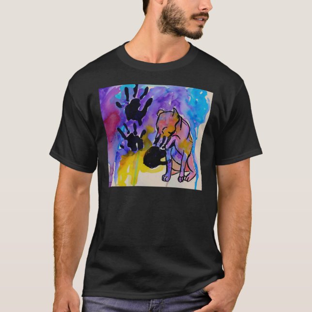 Git Bull Handdruck T-Shirt (Vorderseite)