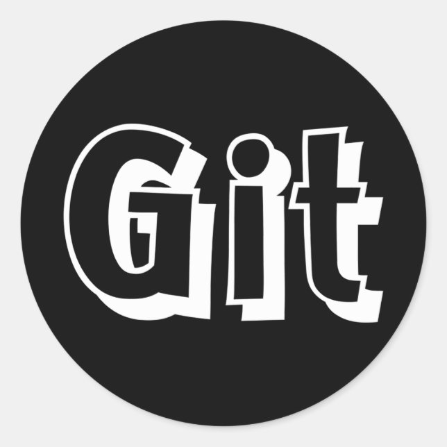 Git Classic Round Sticker (Vorderseite)