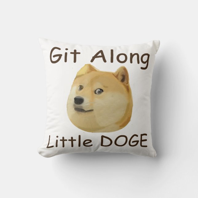 Git entlang kleinem DOGE Kissen (Vorderseite)