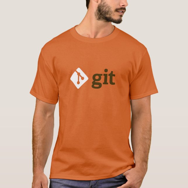 Git T - Shirt (orange) (Vorderseite)