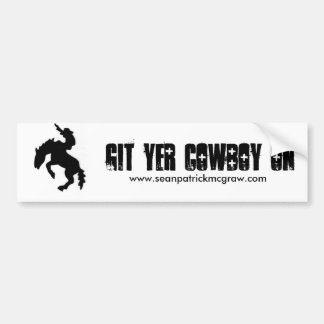 Git YER-Cowboy an Autoaufkleber