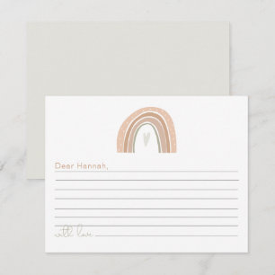 GITA Boho Pastel Rainbow 1st Birthday Time Kapsel Begleitkarte