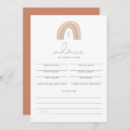 GITA Pastel Rainbow Baby Shower Vorhersagen Einladung