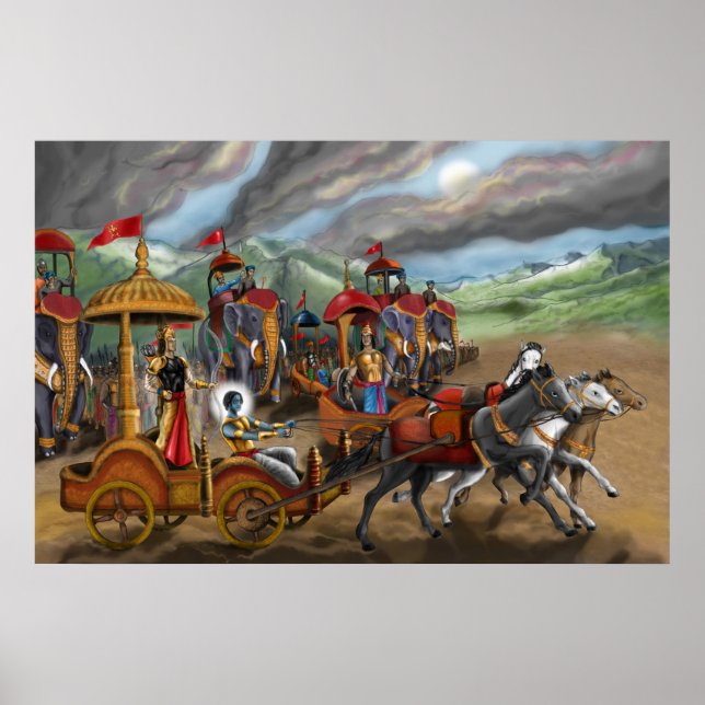 Gita von Mahabharat Poster (Vorne)