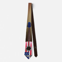 Gitar Necktie Version 5 Patriotic Krawatte