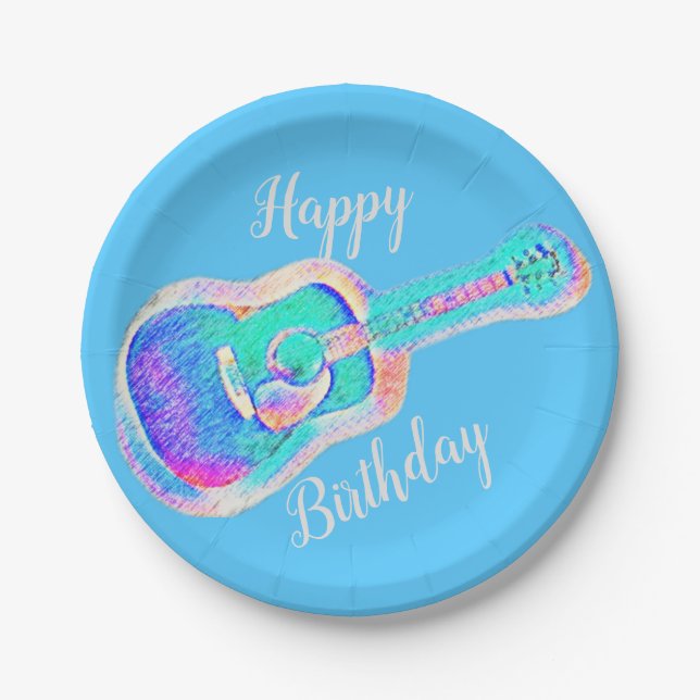 GITAR PAPPTELLER (Vorderseite)