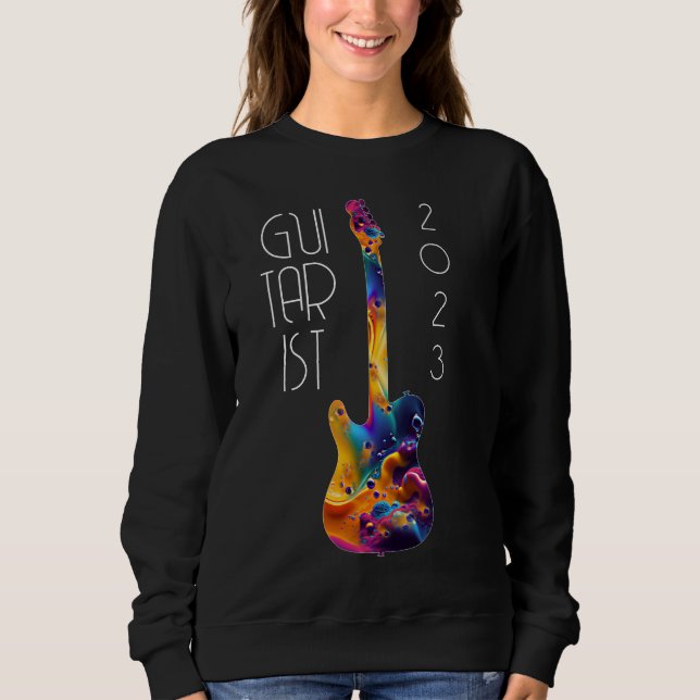 GITARIST 2023 FARBBIGE GITARBEN-GIFT SWEATSHIRT (Vorderseite)