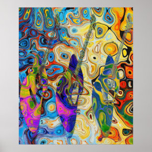 Gitarras abstractas poster