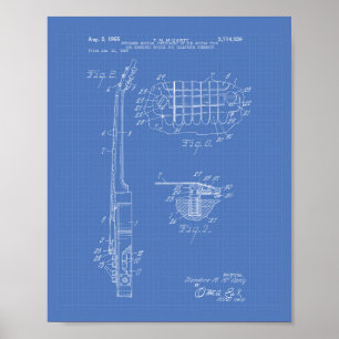 Gitarre 1955 Patent Kunst Blaupause Poster