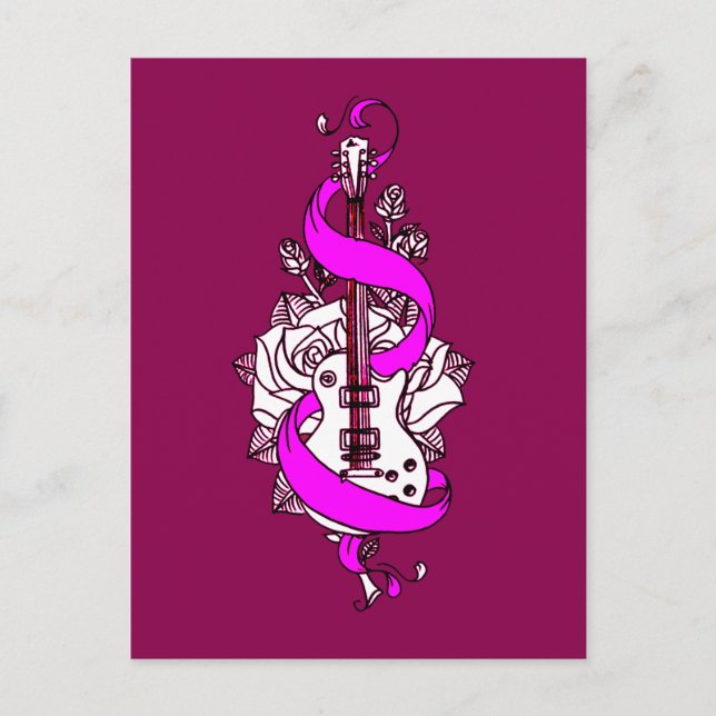 Gitarre 2 postkarte (Vorderseite)